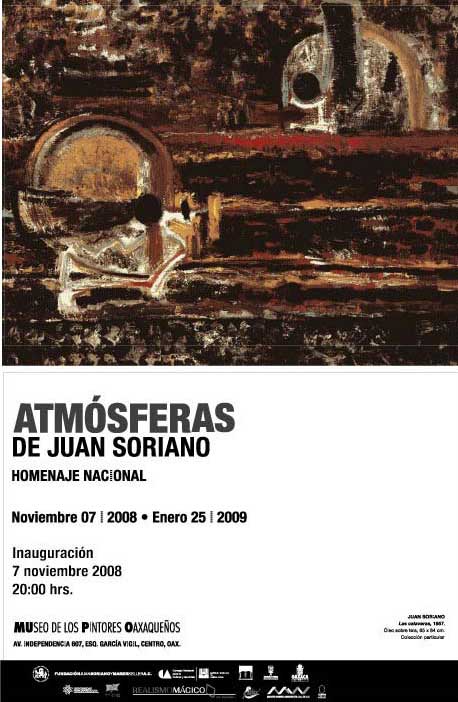 Atmósferas de Juan Soriano. Homenaje Nacional, 7 de noviembre. 